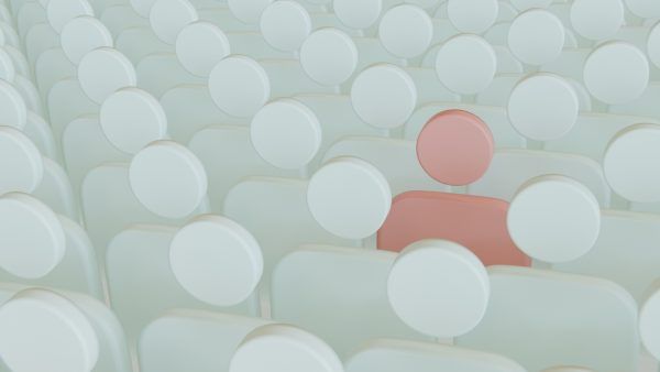 une icone rose au milieu d'icone blanche