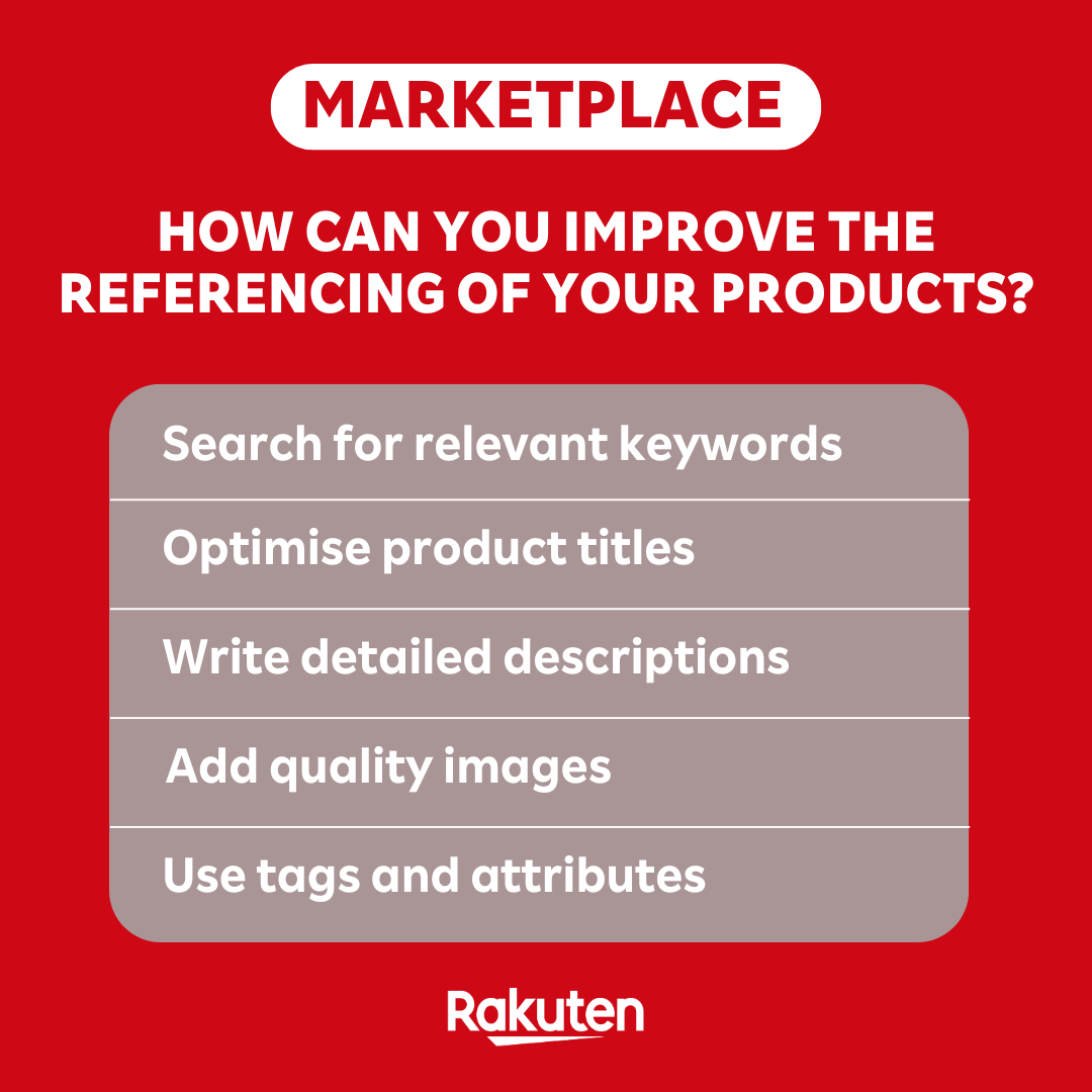 Image describing how to improve the referencing of your products