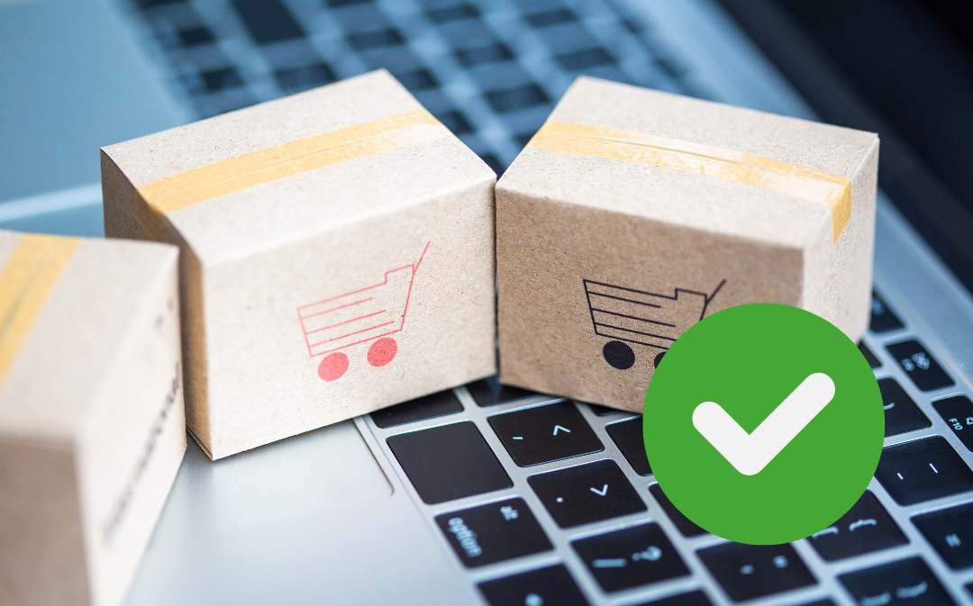 computer with packages and logo best practices