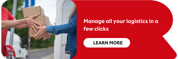 red cta manage logistics in a few clicks